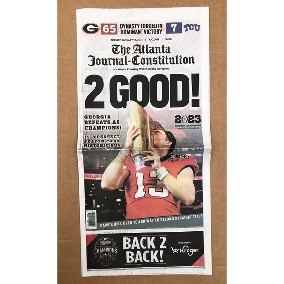 2023 UGA Georgia Bulldogs National Championship 16 Page Edition Newspaper -*New* - Picture 2 of 5